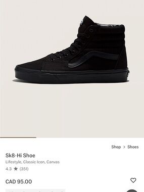 Vans Sk8-Hi High-Top Sneakers - Black
